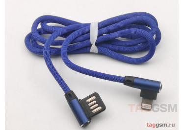 USB для iPhone X / iPhone 7 / iPhone 6 / iPhone 5 - Lightning (ткань), синий, 1м, TG