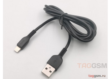 USB для iPhone 7 / iPhone 6 / iPhone 5 / iPad4 / iPad Mini / iPod Nano (силикон) черный 1м, HOCO (X13 Easy Charged)