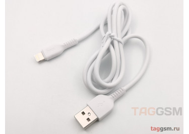USB для iPhone 7 / iPhone 6 / iPhone 5 / iPad4 / iPad Mini / iPod Nano (силикон) белый 1м, HOCO (X13 Easy Charged)