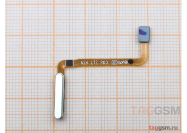 Шлейф для Samsung A245 Galaxy A24 4G (2023) + кнопка включения + сканер отпечатка пальца (зеленый), ориг