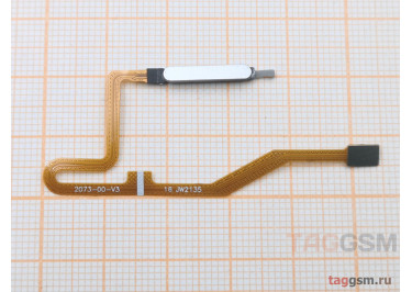 Шлейф для Xiaomi Poco X4 GT + сканер отпечатка пальца (серебро)