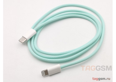 USB PD Кабель Type-C - Lightning (в коробке, ткань) зеленый, 1м