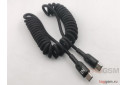 Кабель Type-C - Type-C, Data Coiled Cable, PD Fast Charge, 60W, 3A, 1,8m, (черный) (CA-7860) Mcdodo