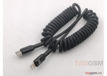 Кабель Type-C - Lightning, Data Coiled Cable. PD Fast Charge, 36W, 3A, 1,8m (черный) (CA-1960) Mcdodo