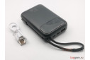 Портативное зарядное устройство (Power Bank) (Mcdodo MC-3253) (выходы USB-A / USB-C, 22.5W, PD Fast Charging, встроенный кабель Lightning) Емкость 10000mAh (черный)