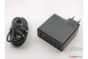 Блок питания USB (сеть) 100W GaN, Fast Charger Kit, на 4 порта (3xUSB-C+USB-A)+(кабель Type-C-Type-C, 5A, 2m), (черный) (CH-5141) Mcdodo