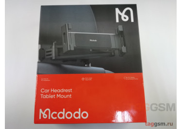 Автомобильный держатель Car Headrest Tablet Mount (для телефона / для планшета, пластик, силикон, алюминий, на подголовник) (черный) (CM-4320) Mcdodo