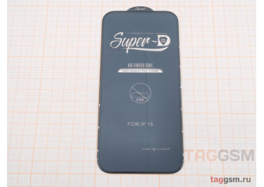 Пленка / стекло на дисплей для iPhone 15 (Gorilla Glass) SUPER-D 5D (черный) Faison