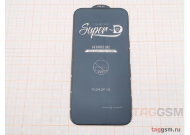 Пленка / стекло на дисплей для iPhone 15 / 16 (Gorilla Glass) SUPER-D 5D (черный) Faison