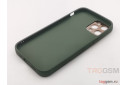 Задняя накладка для iPhone 12 Pro (силикон, экокожа, матовая, серо-зеленая (Graceful)) Faison