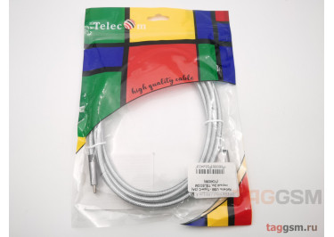 Кабель USB - Type-C (3A) серый 2м, TELECOM (TC403M)