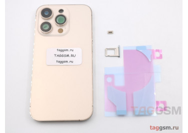 Задняя крышка для iPhone 14 Pro (золото) в сборе, ориг