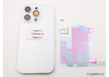 Задняя крышка для iPhone 14 Pro (серебро) в сборе, ориг