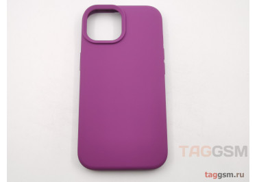 Задняя накладка для iPhone 15 (силикон, фиолетовая (Full Case))