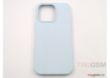 Задняя накладка для iPhone 13 Pro (силикон, светло-голубая (Full Case))