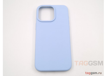 Задняя накладка для iPhone 15 Pro Max (силикон, небесно-голубая (Full Case))
