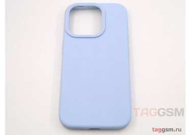 Задняя накладка для iPhone 15 Pro (силикон, небесно-голубая (Full Case))