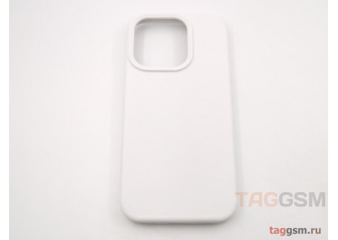 Задняя накладка для iPhone 15 Pro (силикон, белая (Full Case))