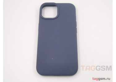 Задняя накладка для iPhone 15 (силикон, темно-синяя (Full Case))