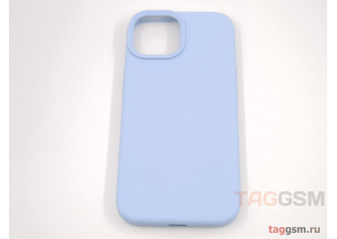 Задняя накладка для iPhone 15 (силикон, небесно-голубая (Full Case))