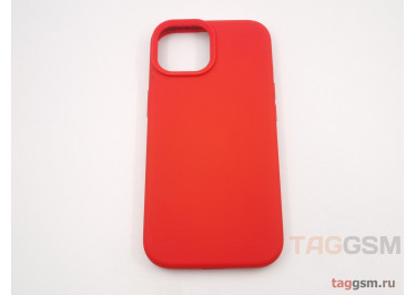 Задняя накладка для iPhone 15 (силикон, красная (Full Case))
