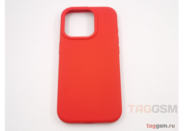 Задняя накладка для iPhone 15 Pro (силикон, красная (Full Case))