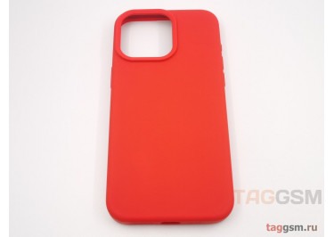Задняя накладка для iPhone 15 Pro Max (силикон, красная (Full Case))