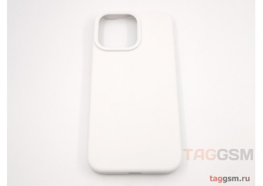 Задняя накладка для iPhone 15 Pro Max (силикон, белая (Full Case))
