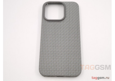 Задняя накладка для iPhone 15 Pro (ультратонкая, противоударная, кевларовая, защита от отпечатков пальцев), серая (Full Case)) KZDOO