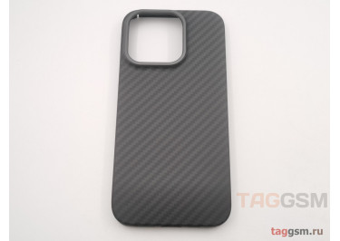Задняя накладка для iPhone 15 Pro (ультратонкая, противоударная, кевларовая, защита от отпечатков пальцев), черная (Full Case)) KZDOO