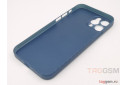Задняя накладка для iPhone 12 Pro (карбон, ультратонкая, с защитой камеры, защита от отпечатков пальцев), синяя (Air Carbon) (Full Case)) KZDOO