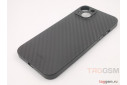 Задняя накладка для iPhone 13 (карбон, ультратонкая, с защитой камеры, защита от отпечатков пальцев), черная (Air Carbon) (Full Case)) KZDOO