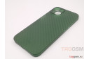 Задняя накладка для iPhone 13 (карбон, ультратонкая, с защитой камеры, защита от отпечатков пальцев), зеленая (Air Carbon) (Full Case)) KZDOO
