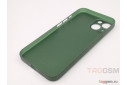 Задняя накладка для iPhone 13 (карбон, ультратонкая, с защитой камеры, защита от отпечатков пальцев), зеленая (Air Carbon) (Full Case)) KZDOO