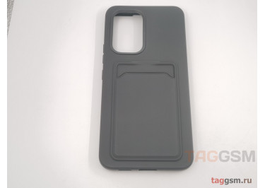 Задняя накладка для Samsung A53 / A536 Galaxy A53 (2022) (силикон, с визитницей, черная (Full Case))