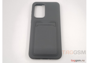 Задняя накладка для Samsung A33 / A336 Galaxy A33 (2022) (силикон, с визитницей, черная (Full Case))