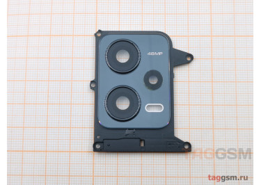 Стекло задней камеры для Xiaomi Poco X5 5G в рамке (черный)