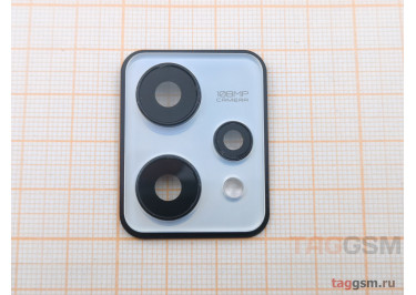 Стекло задней камеры для Realme 9 4G (RMX3521) в рамке (белый)