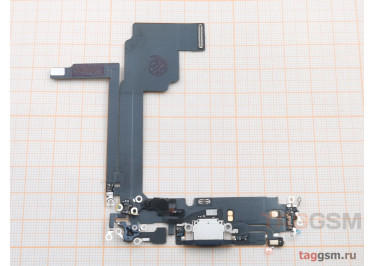 Шлейф для iPhone 15 Pro Max + разъем зарядки + датчик реверсивной зарядки + микрофон (синий), ориг