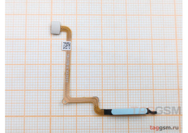 Шлейф для Xiaomi Poco C65 / Redmi 13C + сканер отпечатка пальца (серебро)