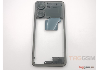 Средняя часть корпуса для Xiaomi Redmi 13C 4G (черный)