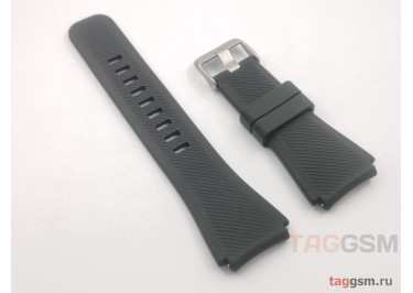 Ремешок для Amazfit / Huawei / Honor / Samsung / Xiaomi 22mm (силикон, черный)