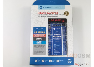 Плата для зарядки и активации акб iPhone 6-15 PRO MAX / SAMSUNG / HUAWEI / HTC / OPPO / VIVO / XIAOMI / MEIZU + индикатор + USB + 2 провода питания ( SS-915 V9) SUNSHINE