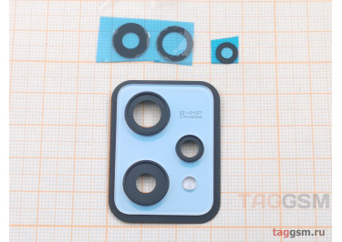 Стекло задней камеры для Realme 9 Pro (RMX3472) в рамке (синий)