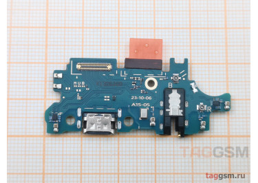 Шлейф для Samsung A155 Galaxy A15 4G (2024) + разъем зарядки + разъем гарнитуры + микрофон, ориг