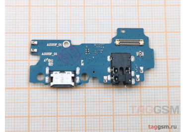 Шлейф для Samsung A225 Galaxy A22 4G (2021) + разъем зарядки + разъем гарнитуры + микрофон, ориг