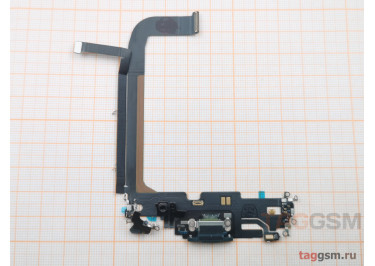 Шлейф для iPhone 13 Pro Max + разъем зарядки + микрофон (графит), оригинал (снятый)
