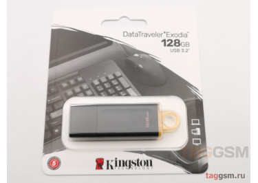 Флеш-накопитель 128Gb Kingston DataTravele Exodia Onyx Black / Yellow (USB 3.2)