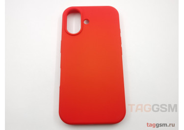 Задняя накладка для iPhone 16 (силикон, красная (Full Case))