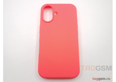 Задняя накладка для iPhone 16 (силикон, коралловая (Full Case))